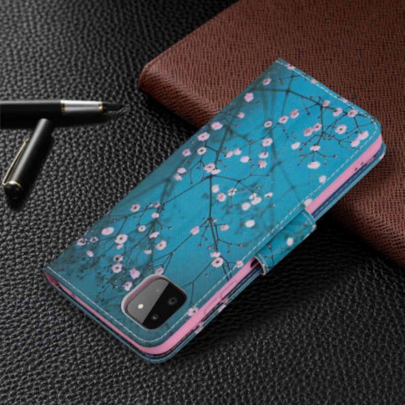 Flip Cover Samsung Galaxy A22 5G Blomstrende Træ