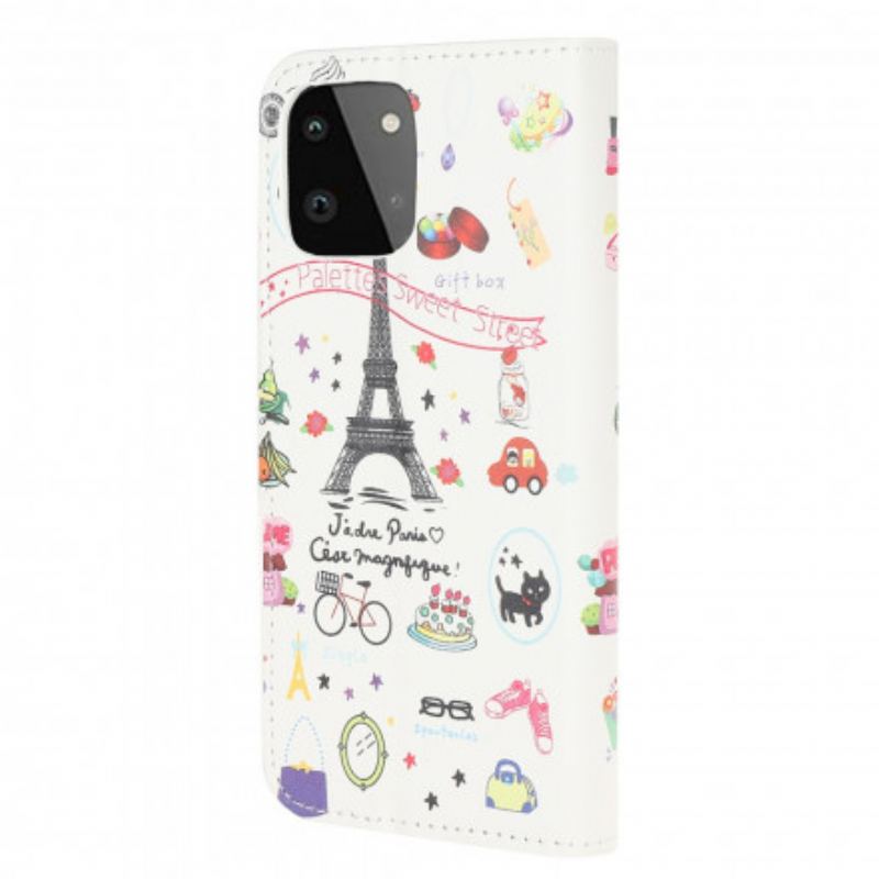 Flip Cover Samsung Galaxy A22 5G Jeg Elsker Paris