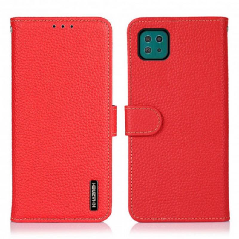 Flip Cover Samsung Galaxy A22 5G Khazneh Litchi Læder