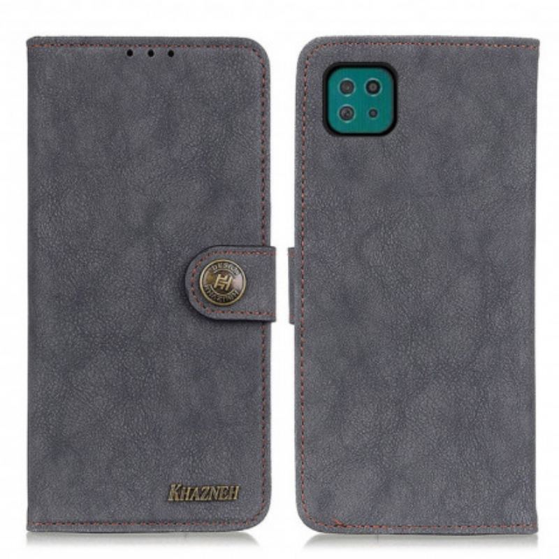 Flip Cover Samsung Galaxy A22 5G Khazneh Retro Split Imiteret Læder