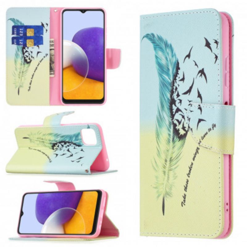 Flip Cover Samsung Galaxy A22 5G Lære At Flyve