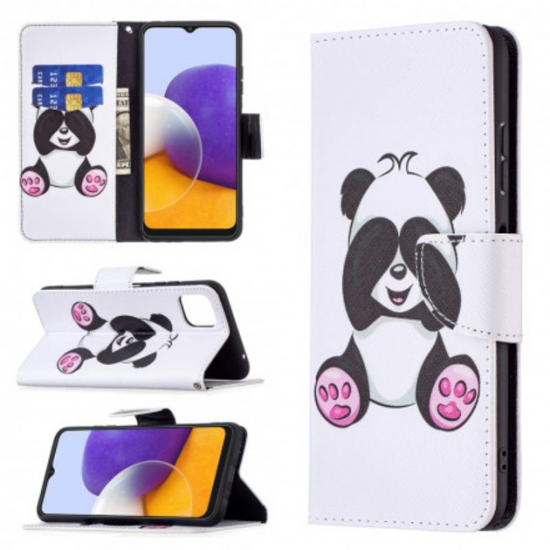 Flip Cover Samsung Galaxy A22 5G Panda Sjov