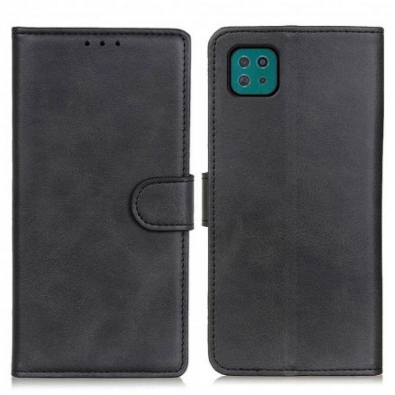 Flip Cover Samsung Galaxy A22 5G Retro Mat Lædereffekt