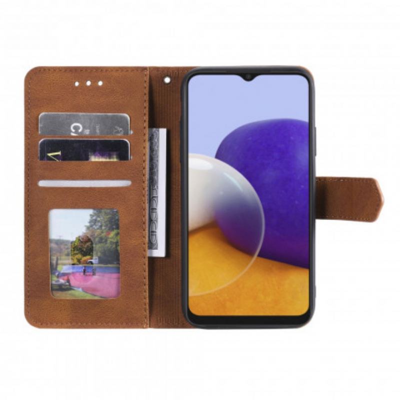 Flip Cover Samsung Galaxy A22 5G Skin-touch-sømme