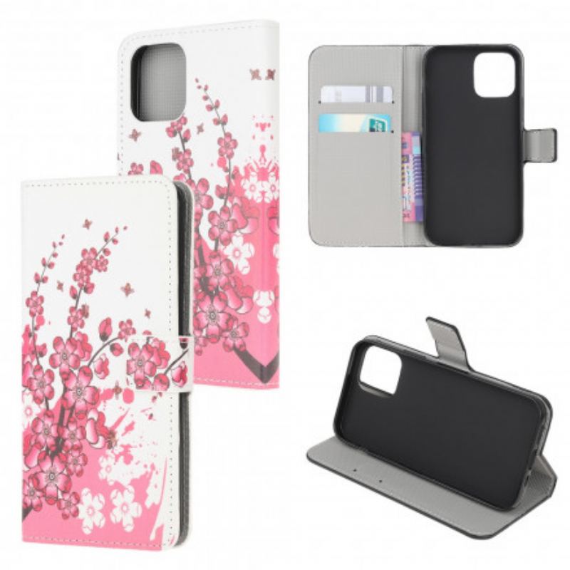 Flip Cover Samsung Galaxy A22 5G Tropiske Blomster