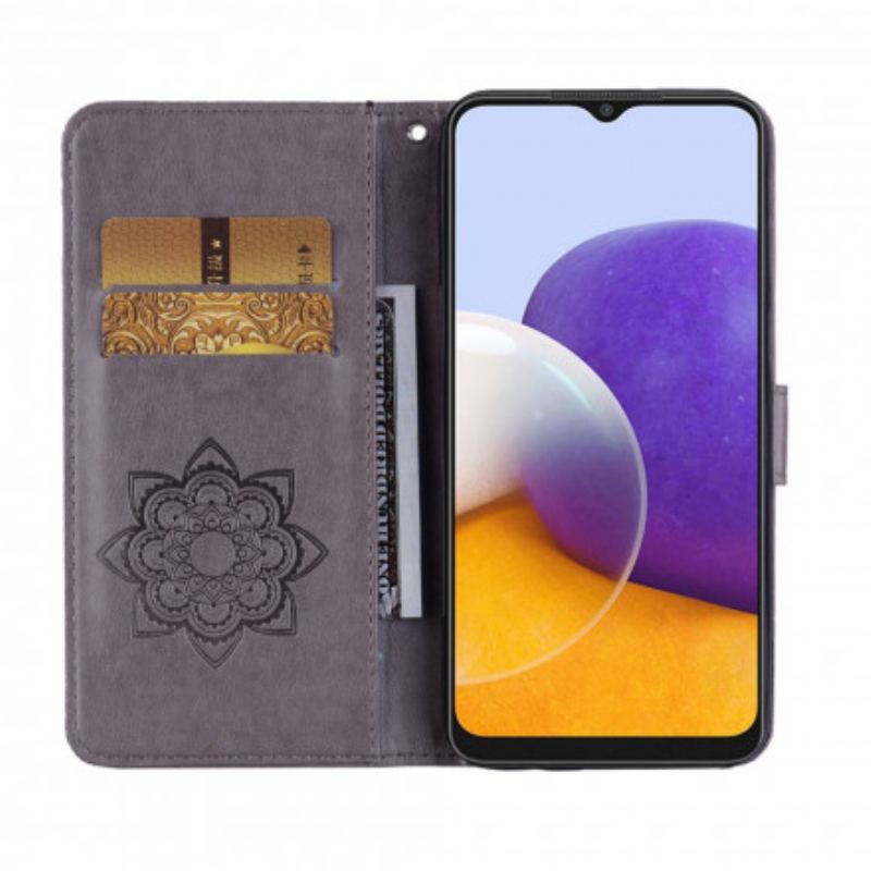 Flip Cover Samsung Galaxy A22 5G Ugle Mandala Og Charm