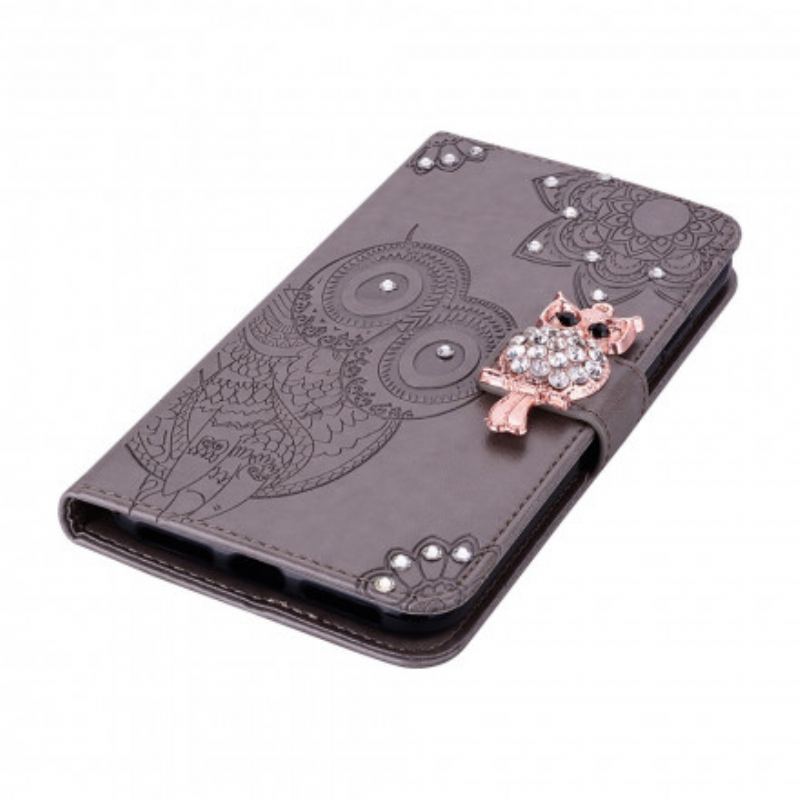 Flip Cover Samsung Galaxy A22 5G Ugle Mandala Og Charm