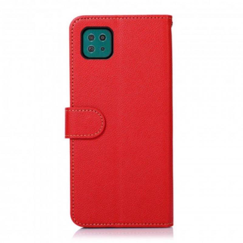 Læder Cover Samsung Galaxy A22 5G Lychee Style Rfid Khazneh