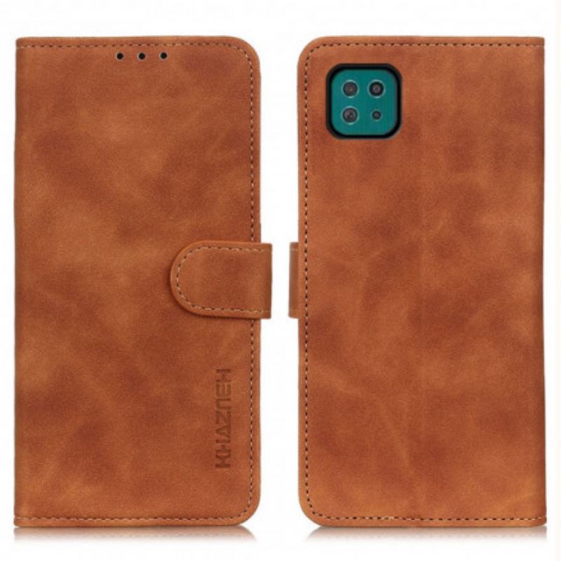 Læder Cover Samsung Galaxy A22 5G Vintage Mat Lædereffekt Khazneh