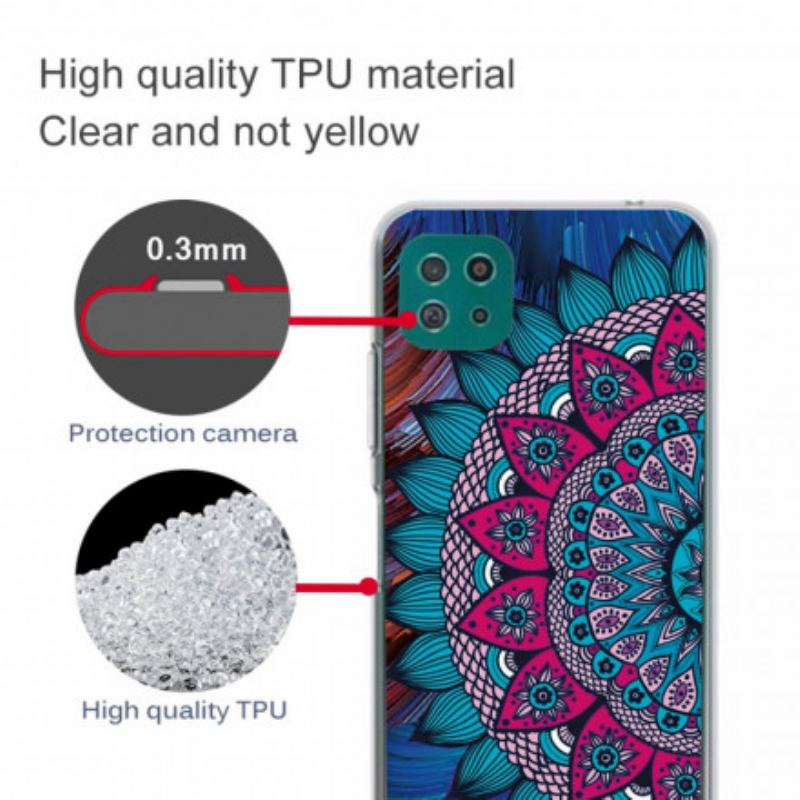 Mobilcover Samsung Galaxy A22 5G Farverig Mandala