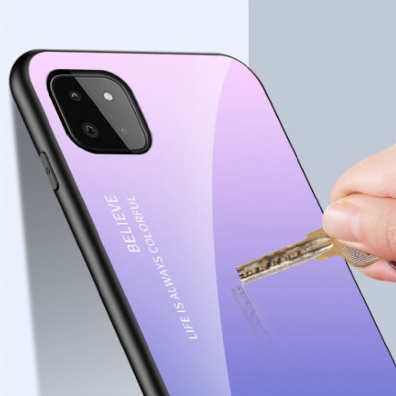 Mobilcover Samsung Galaxy A22 5G Hærdet Glas Hej