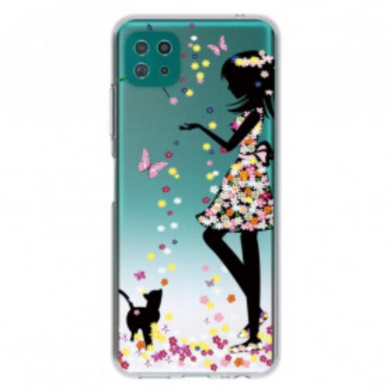 Mobilcover Samsung Galaxy A22 5G Smukt Blomsterhoved