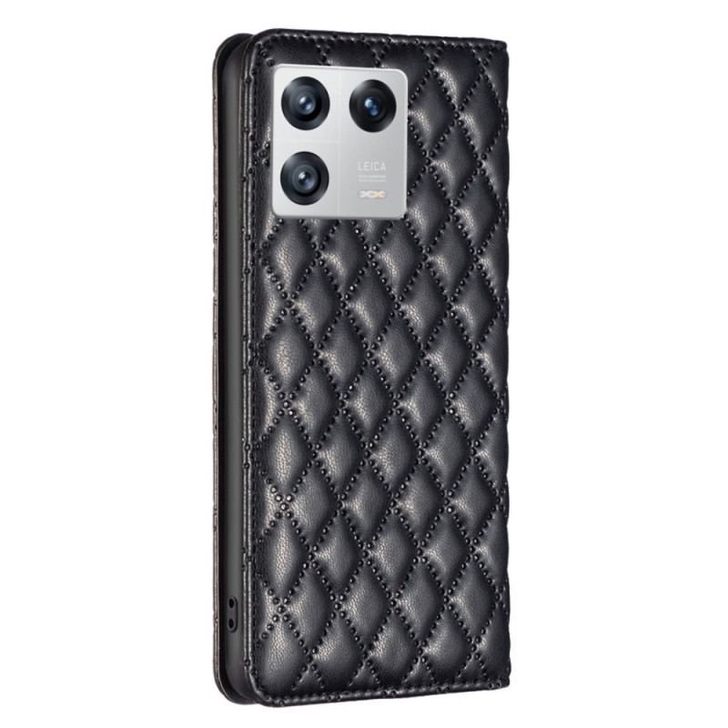 Cover Xiaomi 13 Flip Cover Binfen Farvestil Quiltet