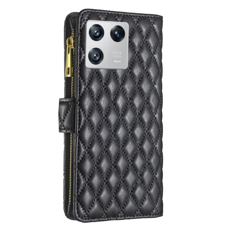 Flip Cover Xiaomi 13 Binfen Farvestil Quiltet