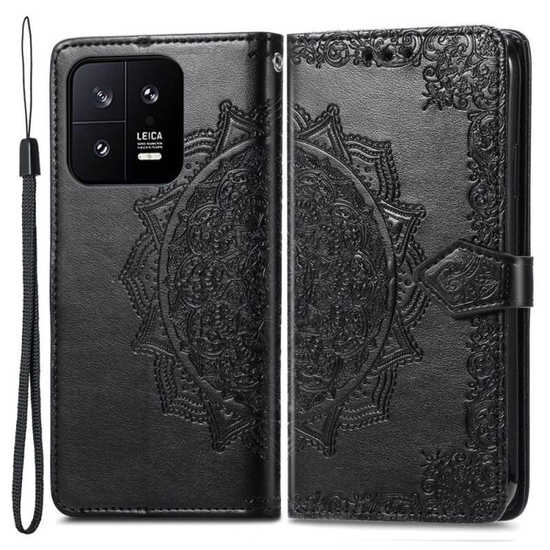 Flip Cover Xiaomi 13 Mandala Sun Med Snor