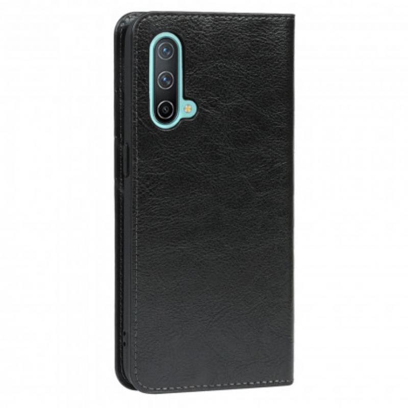 Cover OnePlus Nord CE 5G Flip Cover Ægte Læder