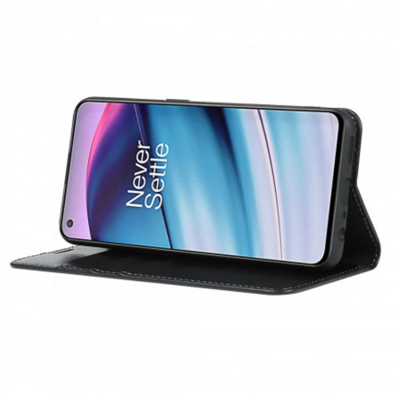 Cover OnePlus Nord CE 5G Flip Cover Ægte Læder