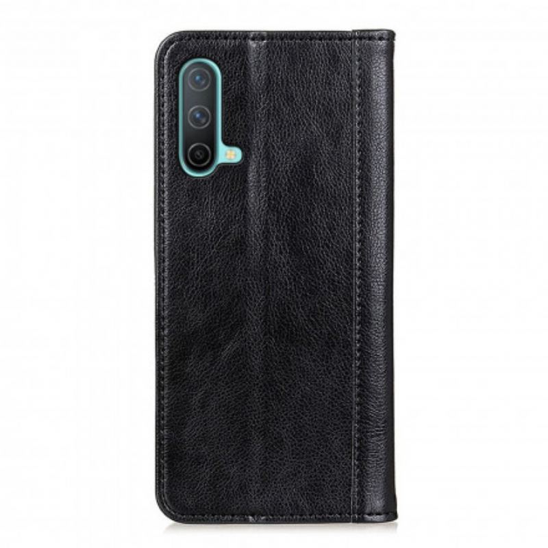 Cover OnePlus Nord CE 5G Flip Cover Elegance Split Litchi Læder