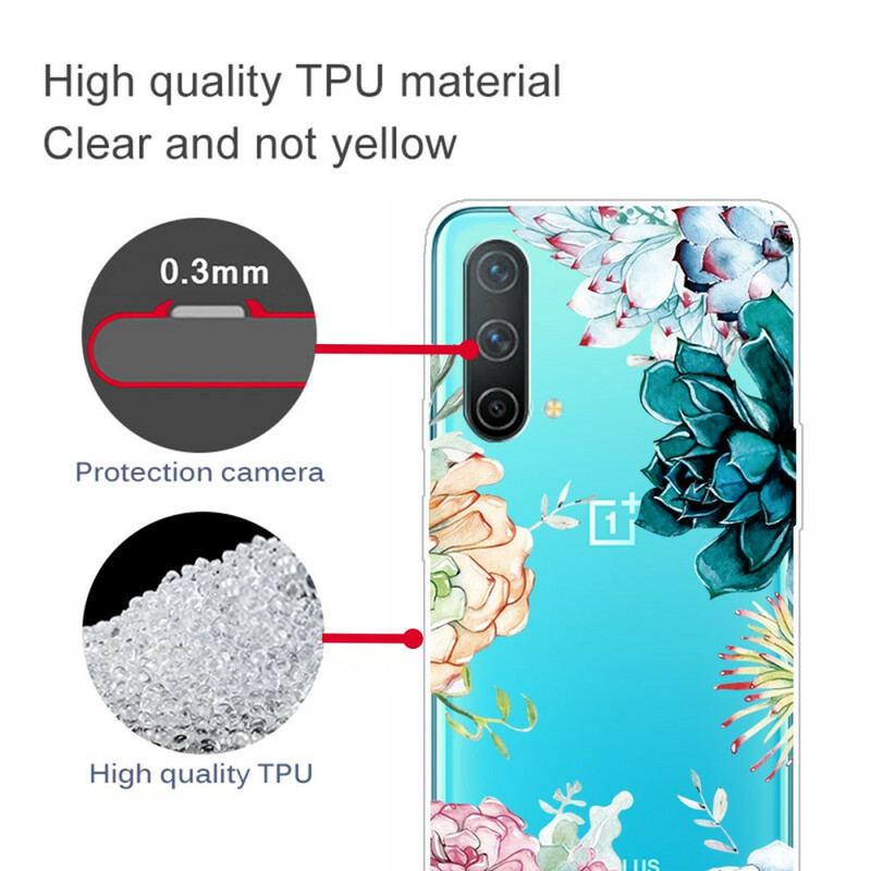 Cover OnePlus Nord CE 5G Sømløse Akvarelblomster