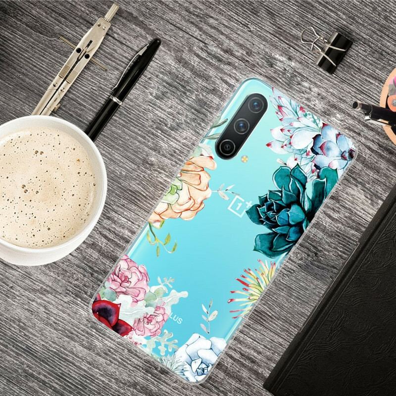 Cover OnePlus Nord CE 5G Sømløse Akvarelblomster