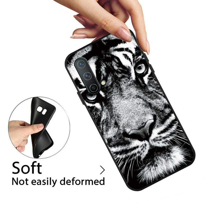 Cover OnePlus Nord CE 5G Sort Og Hvid Tiger