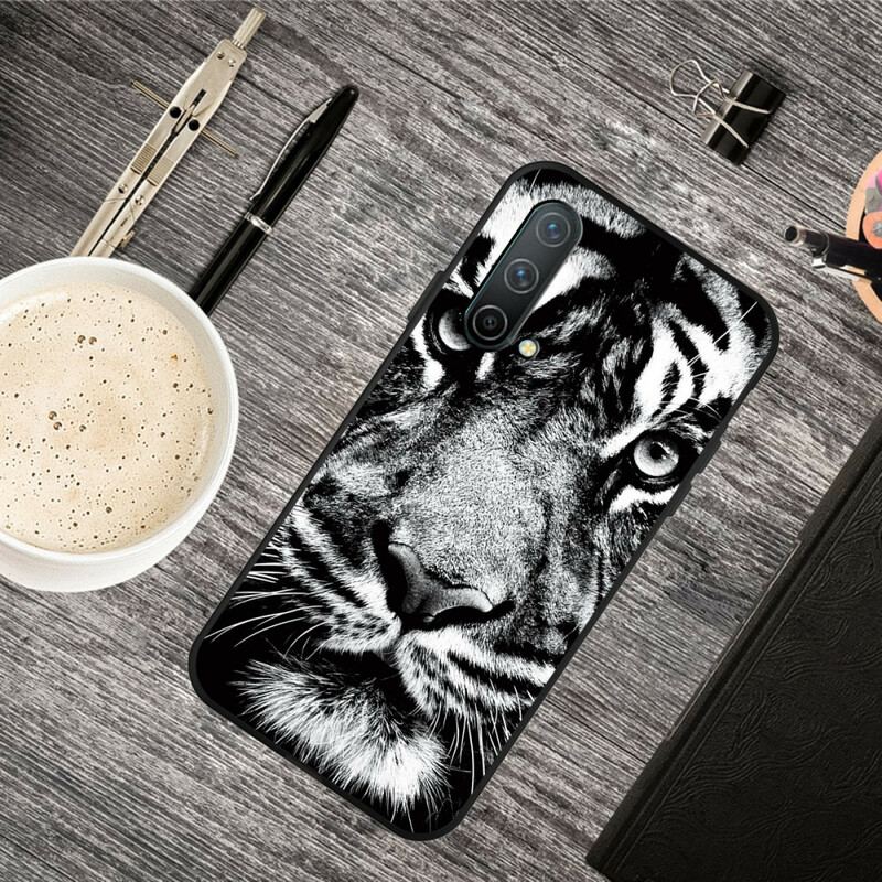 Cover OnePlus Nord CE 5G Sort Og Hvid Tiger