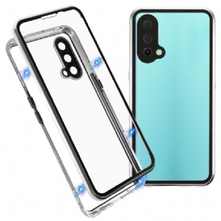 Cover OnePlus Nord CE 5G To Sider Magnetisk Hærdet Glas Og Metal