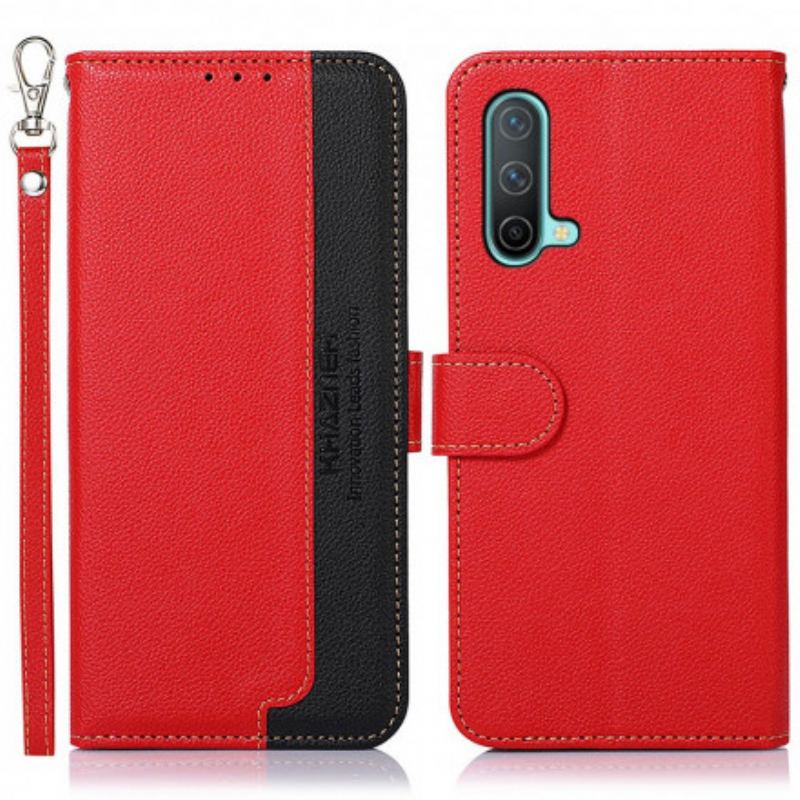 Flip Cover OnePlus Nord CE 5G Lychee Style Rfid Khazneh