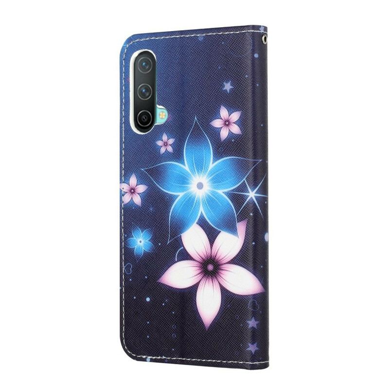 Flip Cover OnePlus Nord CE 5G Med Snor Lunar Strap Blomster