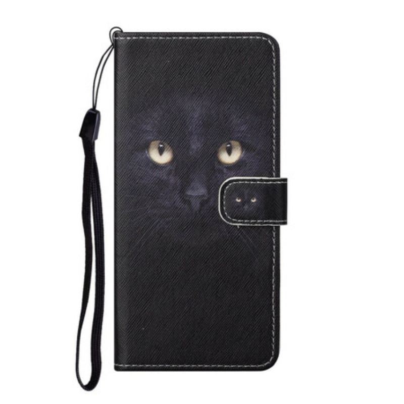 Flip Cover OnePlus Nord CE 5G Med Snor Strappy Black Cat Eyes