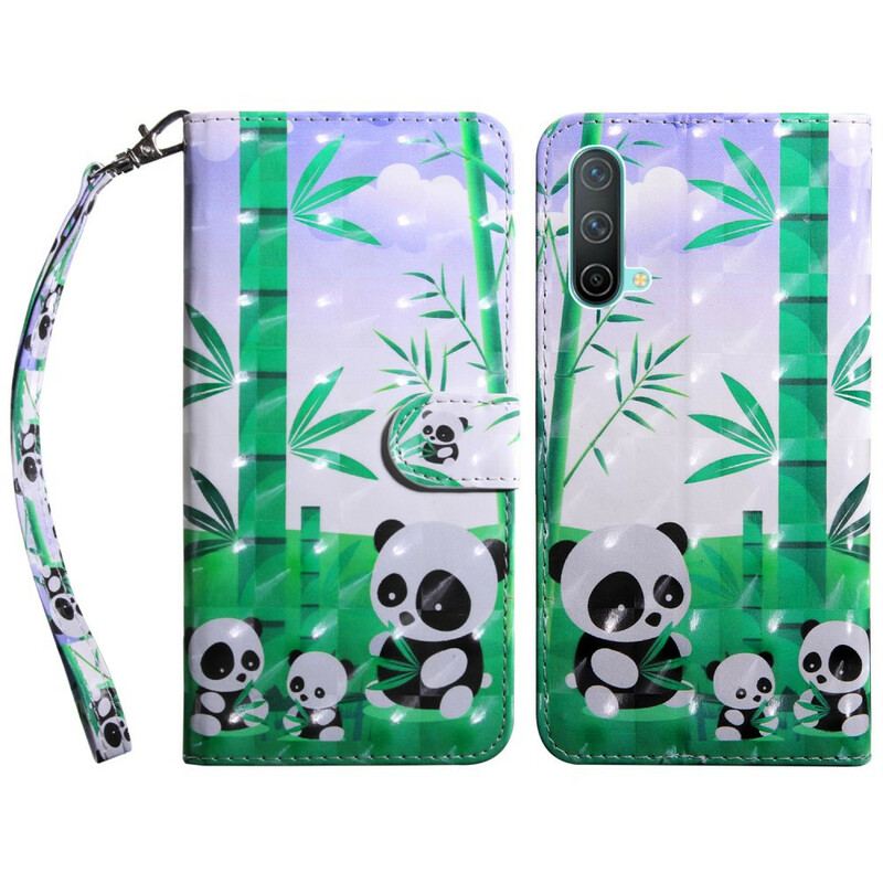 Flip Cover OnePlus Nord CE 5G Panda Familie