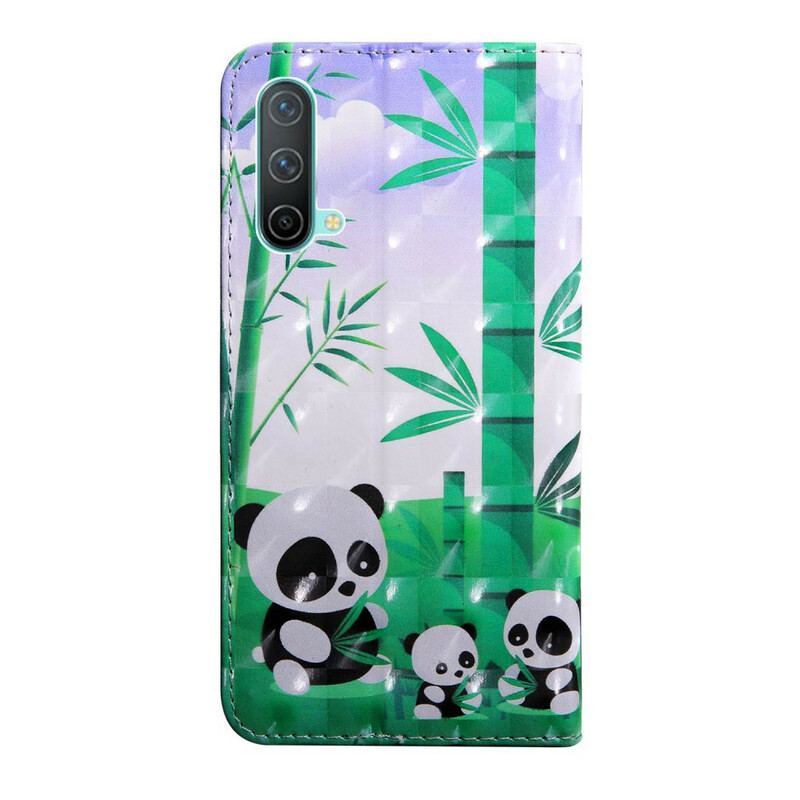 Flip Cover OnePlus Nord CE 5G Panda Familie