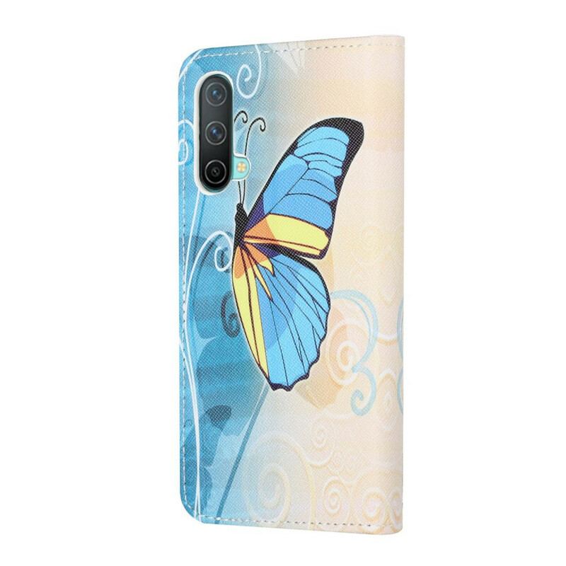 Flip Cover OnePlus Nord CE 5G Sommerfugle