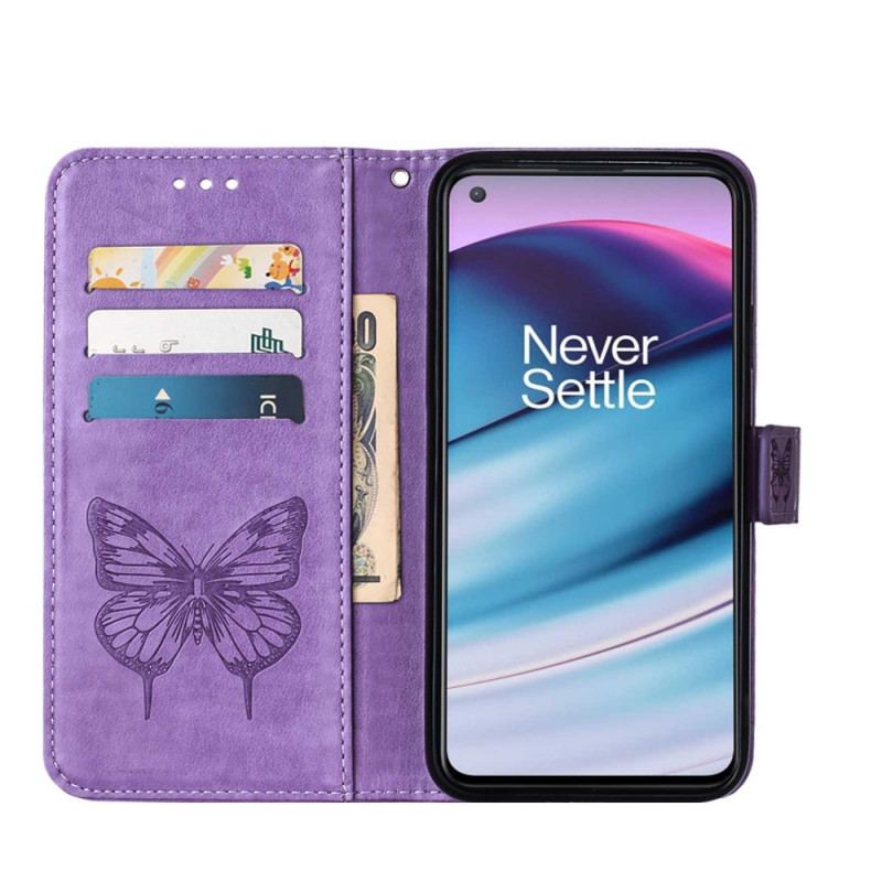 Flip Cover OnePlus Nord CE 5G Sommerfugle Design