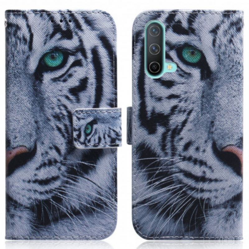 Flip Cover OnePlus Nord CE 5G Tiger Ansigt