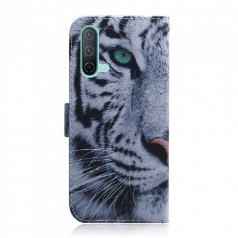 Flip Cover OnePlus Nord CE 5G Tiger Ansigt