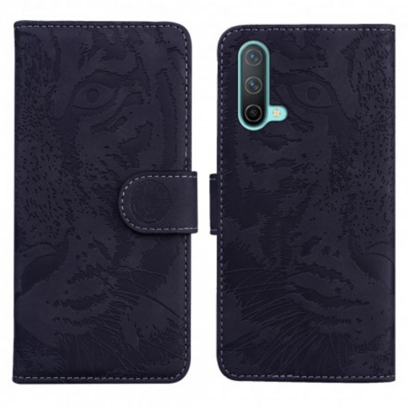 Flip Cover OnePlus Nord CE 5G Tiger Ansigtsprint