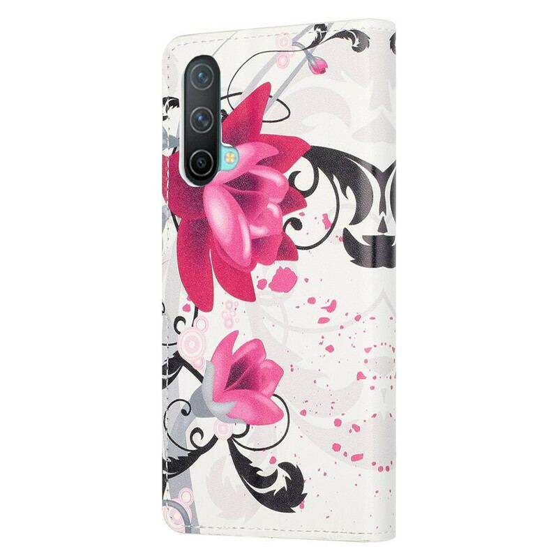 Flip Cover OnePlus Nord CE 5G Tropiske Blomster