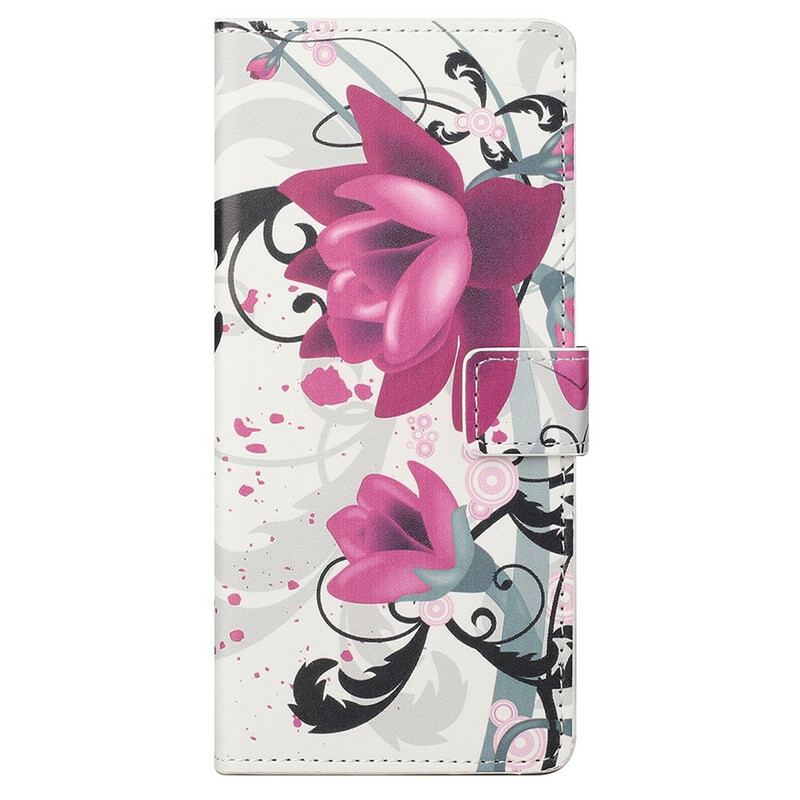 Flip Cover OnePlus Nord CE 5G Tropiske Blomster