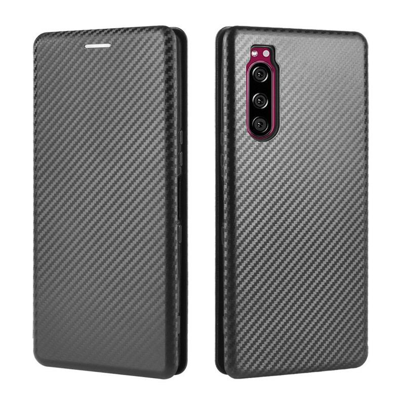 Cover Sony Xperia 5 II Flip Cover Farvet Carbon Silikone