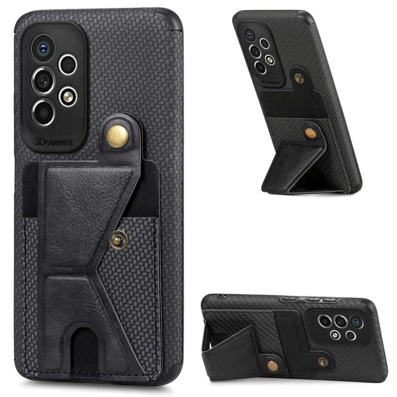 Cover Samsung Galaxy A23 5G Carbon Fiber Kortholder Beslag