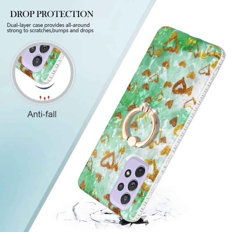 Cover Samsung Galaxy A23 5G Hjerter Med Ring-støtte