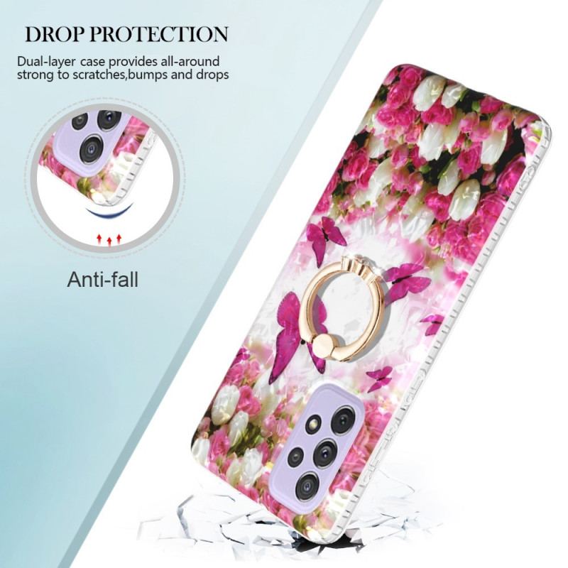 Cover Samsung Galaxy A23 5G Sommerfugle Med Ring-støtte