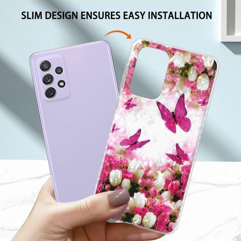 Cover Samsung Galaxy A23 5G Stilfulde Sommerfugle