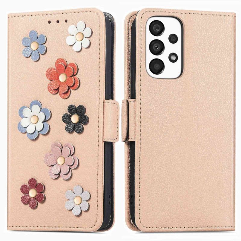 Flip Cover Samsung Galaxy A23 5G 3d Blomster