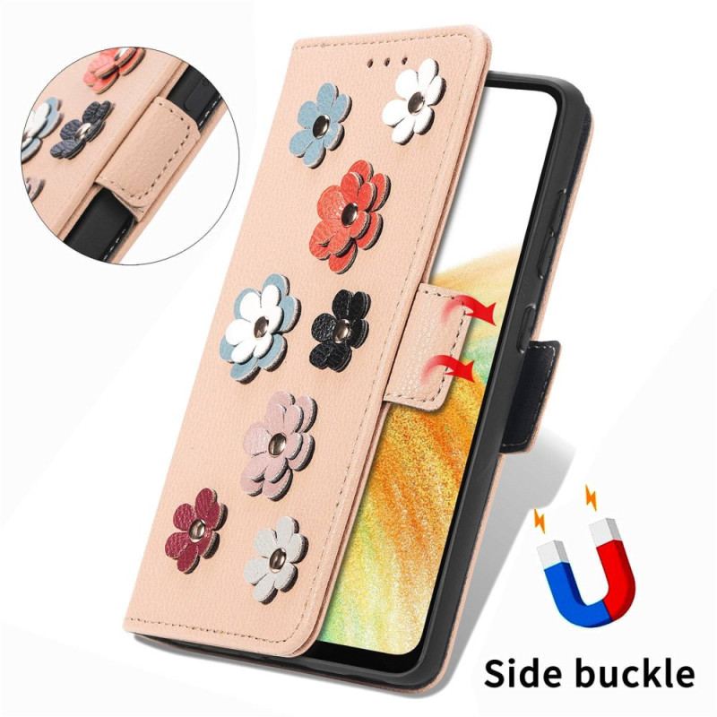 Flip Cover Samsung Galaxy A23 5G 3d Blomster