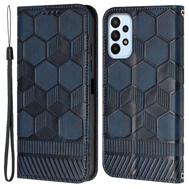 Flip Cover Samsung Galaxy A23 5G Fodboldbold Mønster