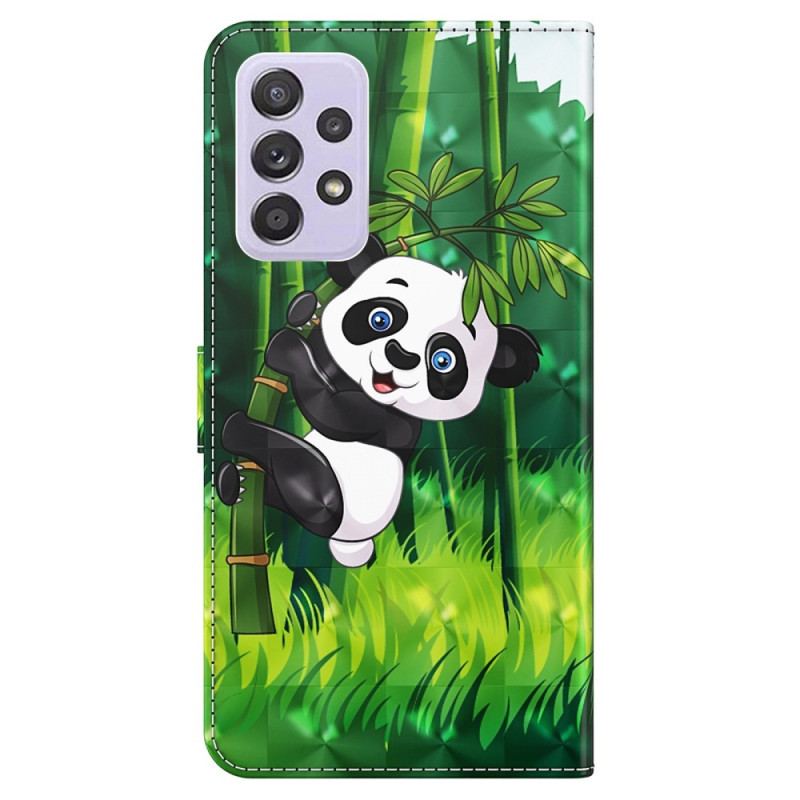 Flip Cover Samsung Galaxy A23 5G Med Snor Bambus Panda Med Snor