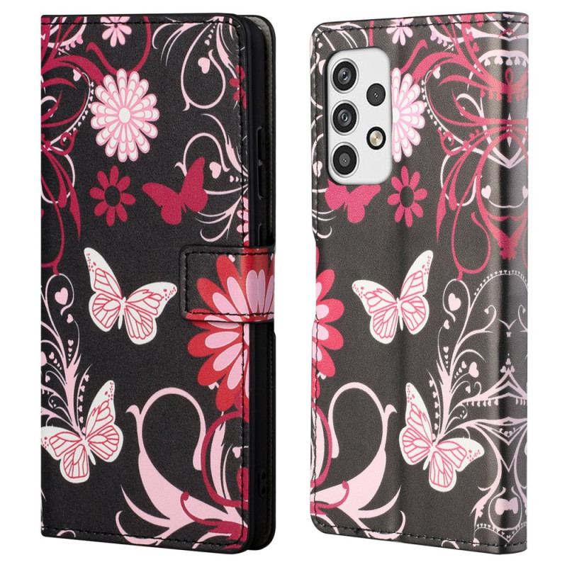 Flip Cover Samsung Galaxy A23 5G Sommerfugle