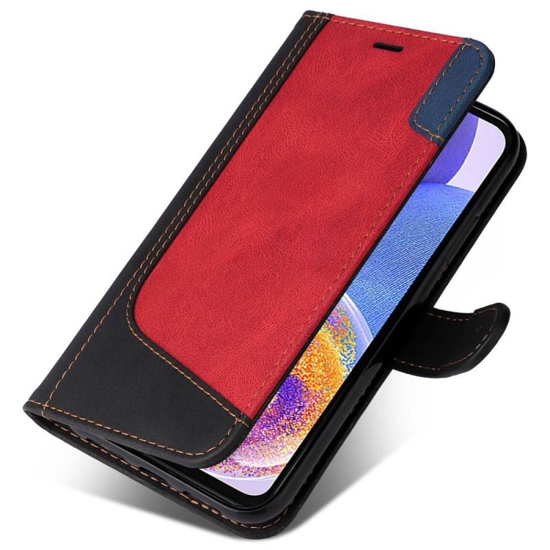 Flip Cover Samsung Galaxy A23 5G Tofarvet Med Rem